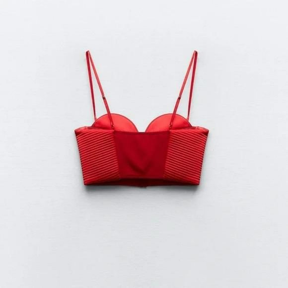 ZARA SATIN EFFECT CORSET TOP - Picture 3 of 3